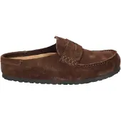 Birkenstock Birkenstocktil kvinder. 1031701 Mocasiner Naples Wrapped i læder (Smal pasform) brun (40), Fast, Ruskind, Ingen, Casual