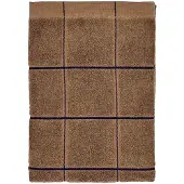 Södahl Økologisk håndklæde - 100% økologisk bomuld - Badehåndklæde 70x140 cm - Vista - Brun ternet