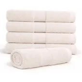 Egeria Bomulds håndklæde - 100% bomuld - Badehåndklæde 70x140 cm - Diamant - Creme