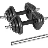 Rebel ACTIVE reguliuojamo svorio hanteliai dėkle, 20 kg, su štanga
