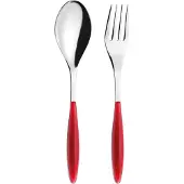 Guzzini Feeling serveringsbestik Clear red, 2 dele