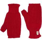 GOBI Cashmere Korte fingerhandsker 'Rib-Knit Cashmere Gloves' rustrød