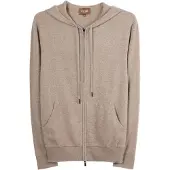 GOBI Cashmere Cardigan 'Men's Zip-Up Cashmere Hoodie' taupe