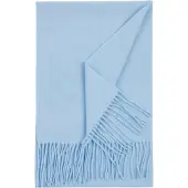 GOBI Cashmere Sjal 'Unisex Cashmere Fringed Scarf' lyseblå