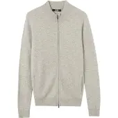 GOBI Cashmere Cardigan 'Women's Essential Cashmere Full-Zip Cardigan' lysegrå