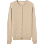 GOBI Cashmere Cardigan 'Essential' lysebeige