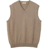 GOBI Cashmere Vest 'Men's Essential V-Neck Cashmere Vest' mørkebeige