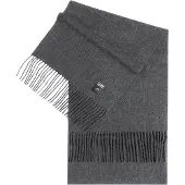 GOBI Cashmere Sjal 'Unisex Cashmere Fringed Scarf' grå-meleret