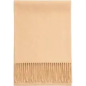 GOBI Cashmere Sjal 'Unisex Cashmere Fringed Scarf' lysebeige