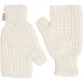 GOBI Cashmere Korte fingerhandsker 'Rib-Knit Cashmere Gloves' hvid