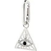 Pilgrim Pendant sort / sølv / transparent