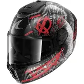 Shark Spartan RS Shiever Integralhjelm Karbon/Rød L sort