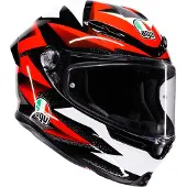 AGV K6 S Braven Integralhjelm Sort/Hvid/Rød XL