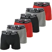 Replay Boksershorts grå / rød / sort