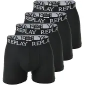 Replay Boksershorts sort / hvid