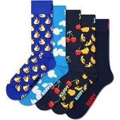 Happy socks Sokker navy / lyseblå / gul / rød / hvid