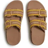 FitFlop Fitfloptil kvinder. A3E-E13 Sandaler Gen-FF Max Buckle Stripe-Webbing Two-Bar Slides beige (40), Stof, 1-3 cm, Ingen, Casual