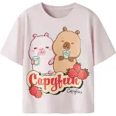 Name it Bluser & t-shirts 'NKFAbbi Capybara' brokade / lyserød / mørkerød / sort
