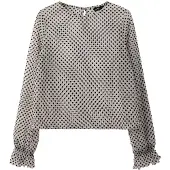 LMTD Bluse lysebeige / sort