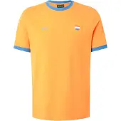 BOSS T-shirt med landeflag og logo i bomuld med stræk