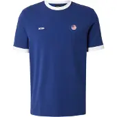BOSS T-shirt med landeflag og logo i bomuld med stræk