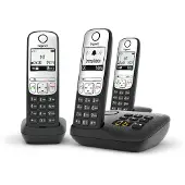 Gigaset A690A Trio trådløs telefon med voicemail - sort