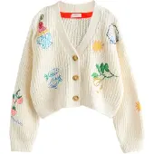 Next Cardigan ecru / azur / gul / grøn