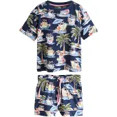 Next Shorty navy / lyseblå / oliven / gammelrosa