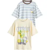 Next Natskjorte 'Hello Kitty' lyseblå / gul / lysegul / oliven