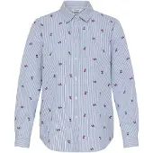 B.young Bluse lyseblå / mørkegrøn / merlot