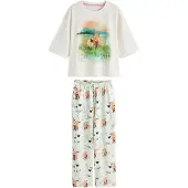 Next Pyjamas lysegrøn / blandingsfarvet