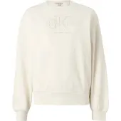 Calvin Klein Jeans Sweatshirt 'Textured Embroidery' hvid / offwhite