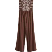 Next Jumpsuit mørkebrun / hvid