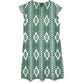 Vero Moda Sommerkjole 'VMMYMILO' mørkegrøn / hvid