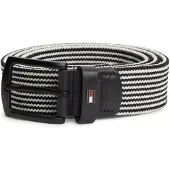 Tommy Hilfiger Bælte 'Denton Braided Webbing Elastic' navy / hvid