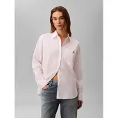 Calvin Klein Jeans Bluse 'Relaxed Monogram' hvid