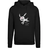 Mister tee Sweatshirt 'Walk In The Dark' rød / sort / hvid