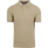 Superdry Klassisk Poloshirt I Meleret Beige måle