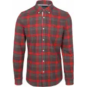 New zealand auckland NZA Skjorte Leon Flannel Antracit Grå ørkegrå åle