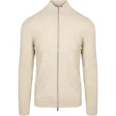 Profuomo merinould vest i ecru Beige Grå måle