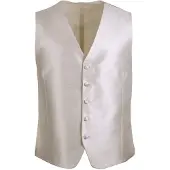 Suitable bryllupsvest Ecru ternet Off-white måle