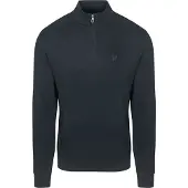 Lyle & Scott Pullover med halv lynlås i Tone Blå Mørkeblå måle