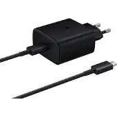 Samsung USB-C hurtig rejseoplader med kabel EP-TA845EBE / EP-DW767JBE - 45W - bulk - Sort