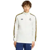 Adidas Real Madrid Track Top Og Half Zip - Hvid - , størrelse Medium