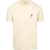 No-excess T-shirt Slub Placed Prints Ecru Beige Off-white måle