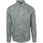 Gant Casual Skjorte Twill Ternet Blå Grøn måle