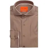 Suitable Herringbone Skjorte Brun Taupe måle