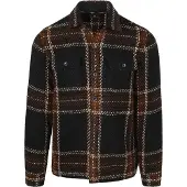 State of Art Overshirt Ternet Navy Bå Mørkebå Brun måe