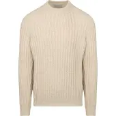 Suitable Suitabe Puover i kogt ud Ecru Off-white måe