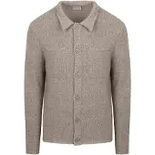 Suitable Cardigan Boiled Wool Brun Taupe måle